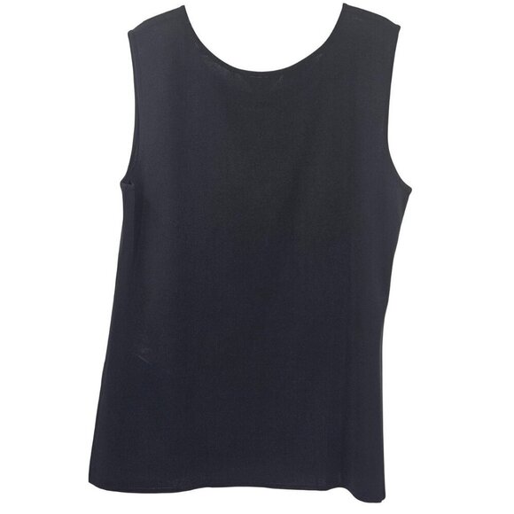 Misook Acrylic Knit Scoop Neck Shell Tank Top Black Women’s Size 1X Minimalist - Picture 2 of 8